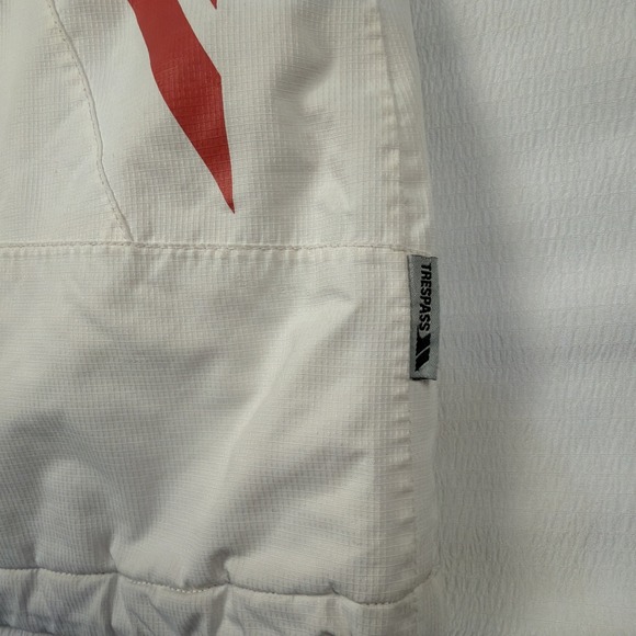 Trespass Protekt Waterproof Windproof, Ski Snow Hooded White Jacket Women's Sz L - Picture 12 of 16